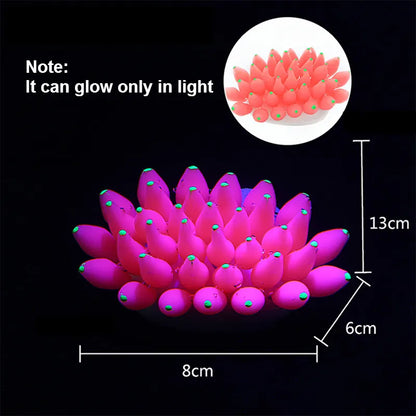 Silicone Artificial Coral Sea Anemone Aquarium Decoration Luminous Coral Flower for Fish Tanks