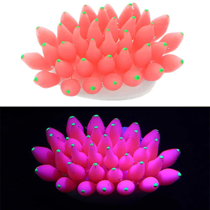 Silicone Artificial Coral Sea Anemone Aquarium Decoration Luminous Coral Flower for Fish Tanks