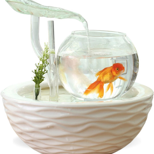 Elegant 2 in 1 Tabletop Humidifier and Fish Bowl with LED Light