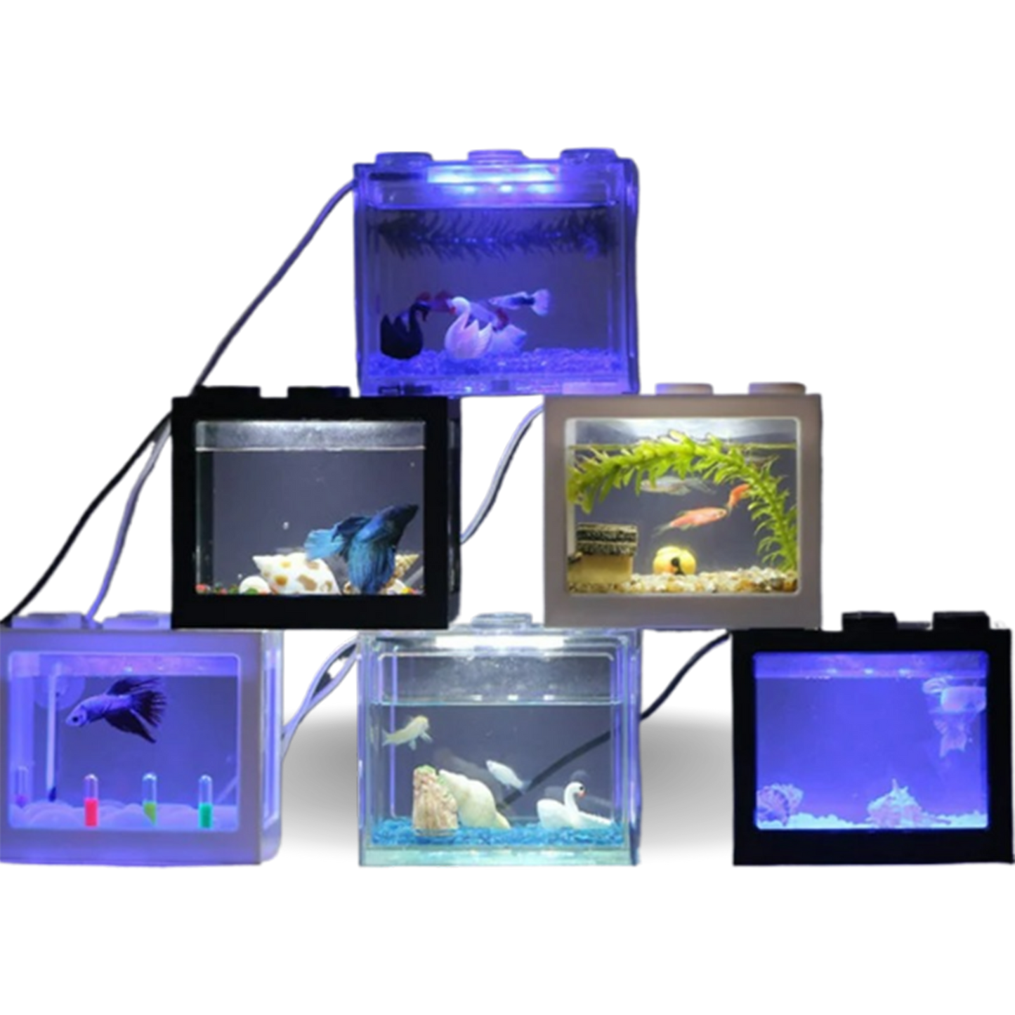 Stackable Space Saving Betta Fish Tank Aquarium