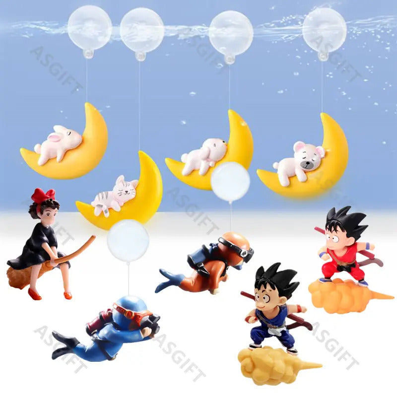 Charming Floating Wukong Aquarium Decoration Cartoon PVC Fish Tank Ornament