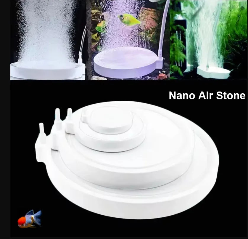 Durable Nano Air Stone for Aquarium 35/50/80/100mm Oxygen Aerator & Hydroponic Accessories