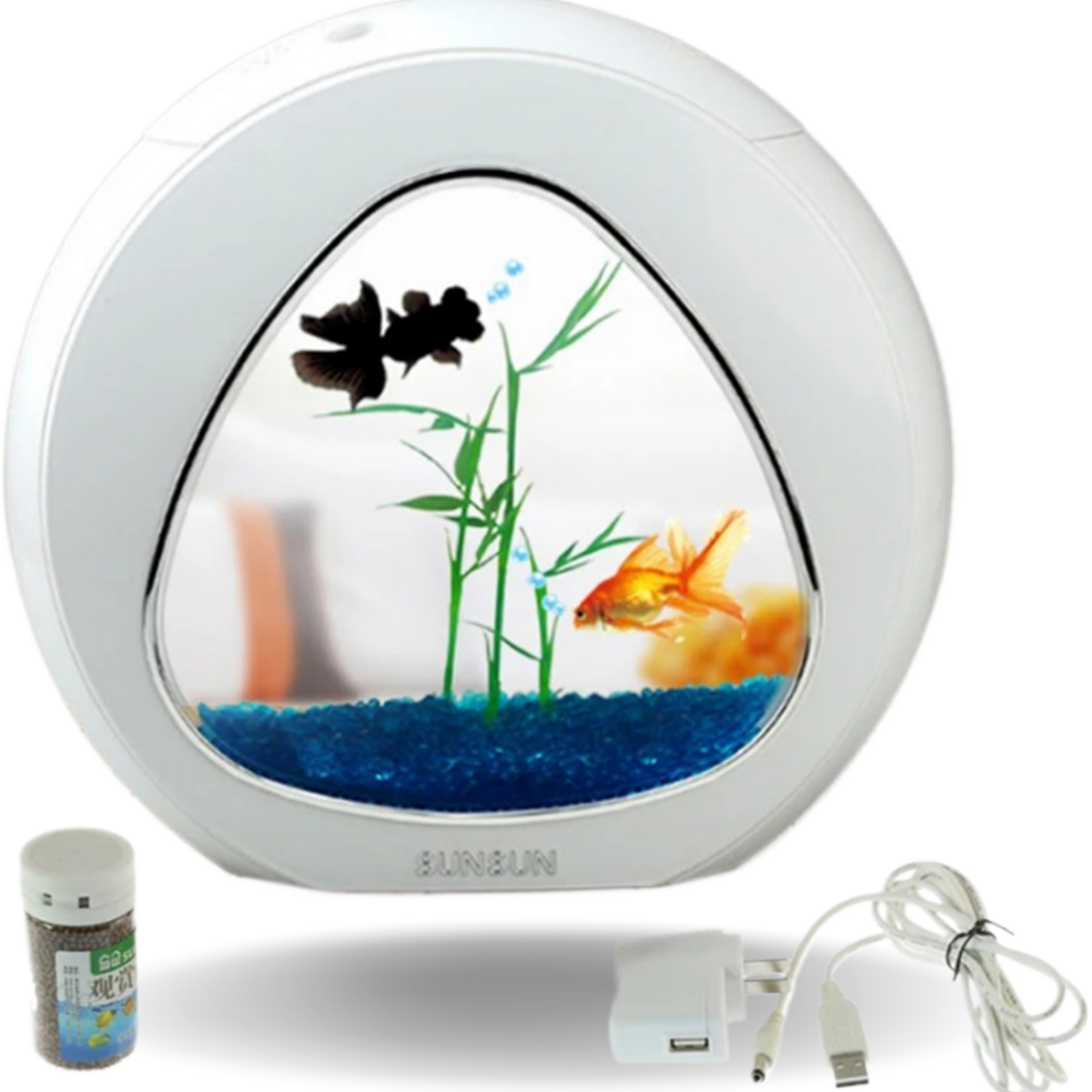 1.5-Gallon Jellyfish Aquarium Kit with Lifelike Decorations, Filter, and Light for Home or Office Décor