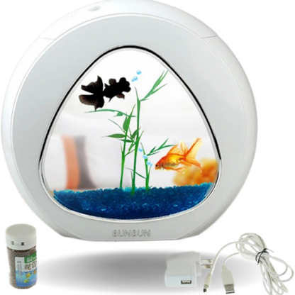 1.5-Gallon Jellyfish Aquarium Kit with Lifelike Decorations, Filter, and Light for Home or Office Décor