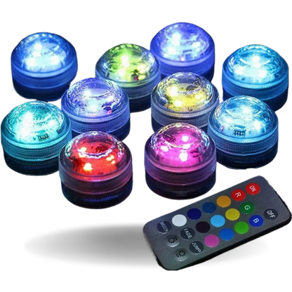 IP68 Submersible Waterproof LED Lights with Remote for Aquarium, Pond, and Pool