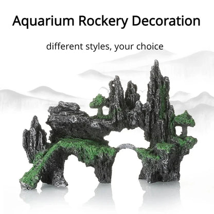 Resin Aquarium Landscape Rockery Decoration Natural Fish Tank Landscaping Ornament Aquariums Accessories