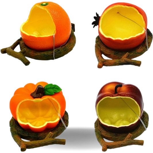 Parrot Fruit Shape Feeder  Fun and Colorful Feeding Container