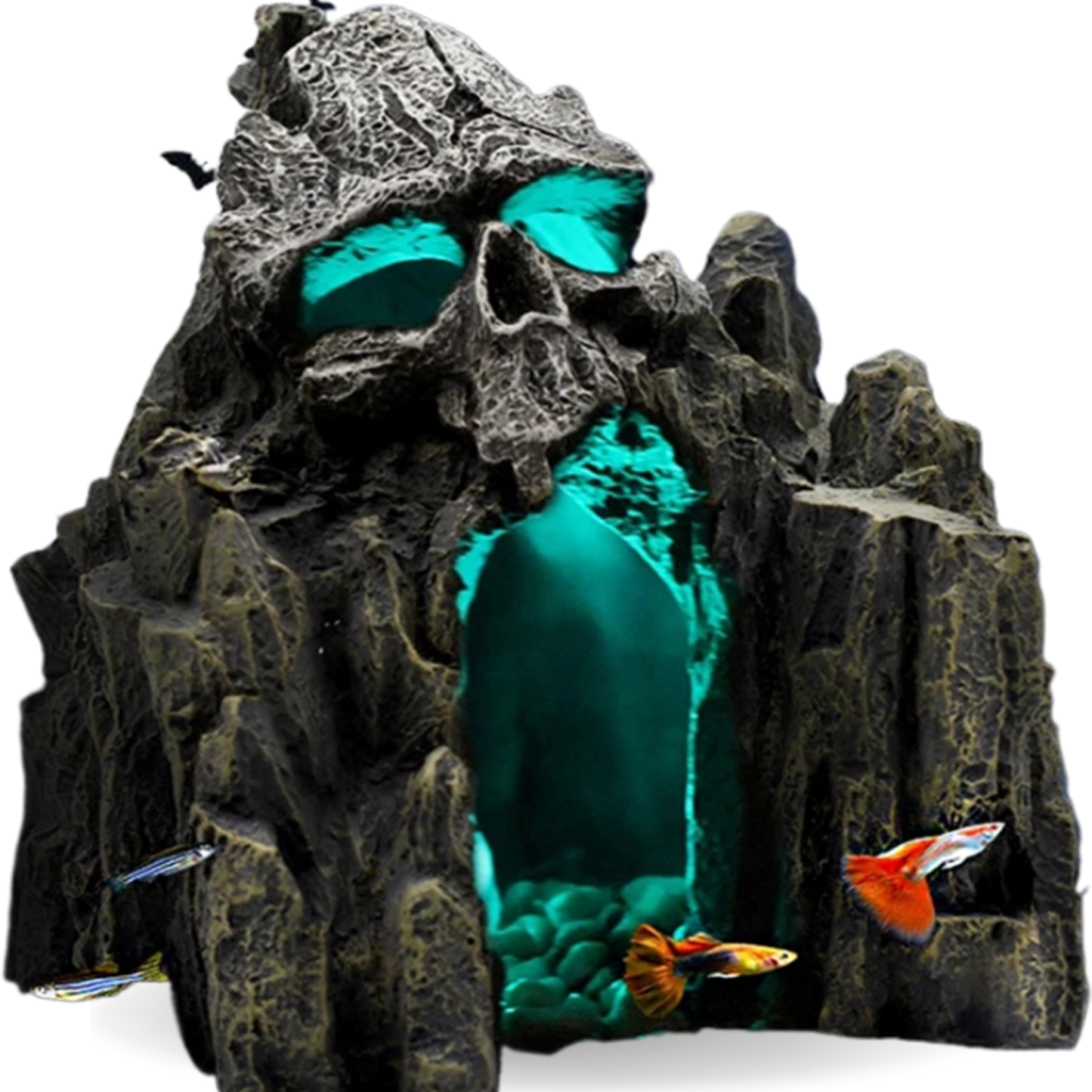 Large Skull Mountain Aquarium Decorations for Halloween-Themed Fish Tanks and Spooky Aquatic Displays