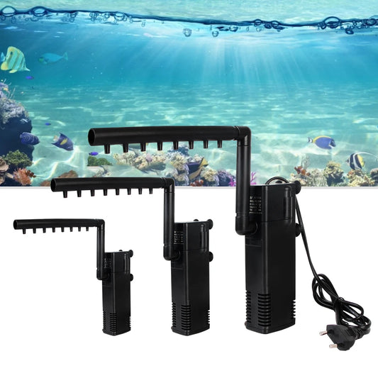 Low Level Submersible Water Filter Pump Aquarium Fish Tank Oxygen Enhancer with EU Plug