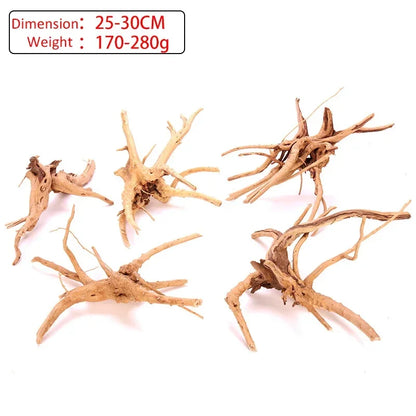 Natural Wooden Tree Driftwood Branch for Aquarium Rustic Fish Tank Ornament Decorations Fish Landscaping Tree Roots Supplies