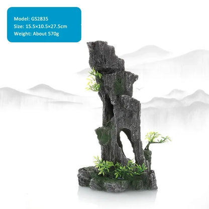 Resin Aquarium Landscape Rockery Decoration Natural Fish Tank Landscaping Ornament Aquariums Accessories