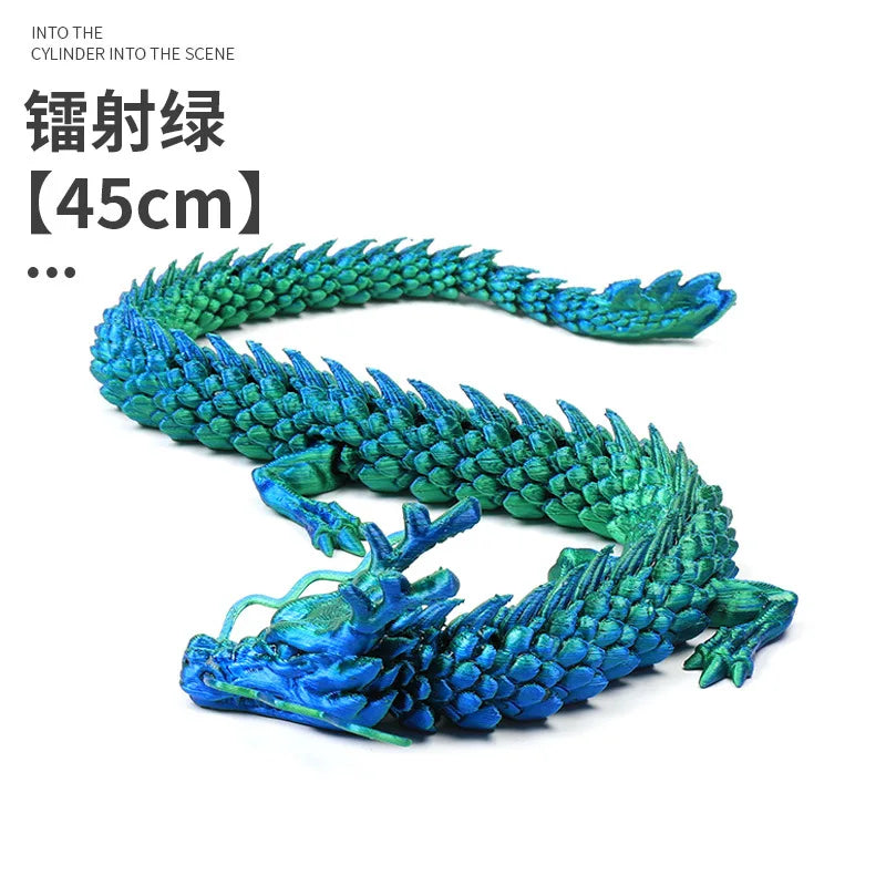 3D Printed Laser Holographic Chinese Dragon Unique Aquarium Decoration and Collectible