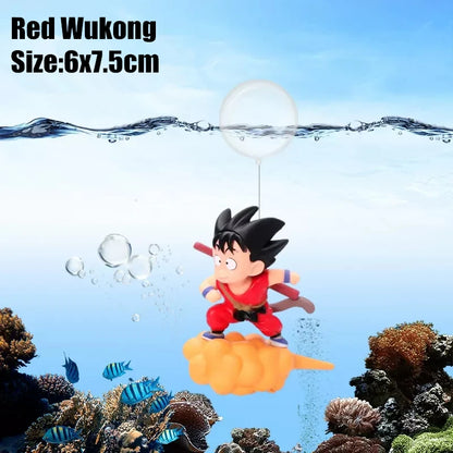 Charming Floating Wukong Aquarium Decoration Cartoon PVC Fish Tank Ornament