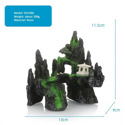 Resin Aquarium Landscape Rockery Decoration Natural Fish Tank Landscaping Ornament Aquariums Accessories