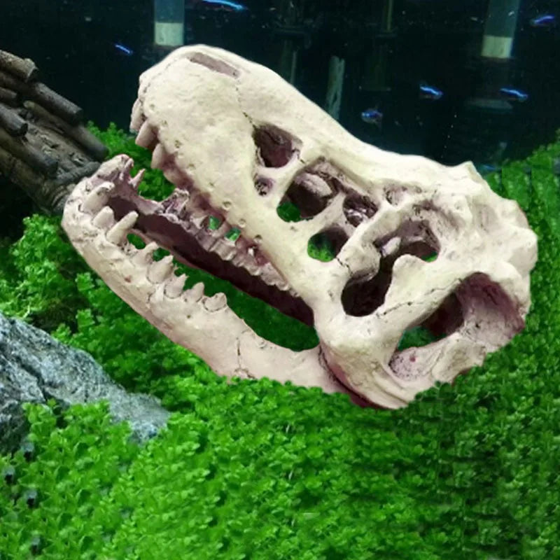 Dragon Resin Crocodile Skull Aquarium Decoration Unique Fish Tank Resin Ornament