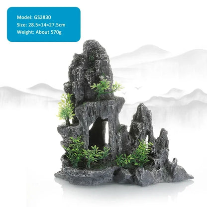 Resin Aquarium Landscape Rockery Decoration Natural Fish Tank Landscaping Ornament Aquariums Accessories