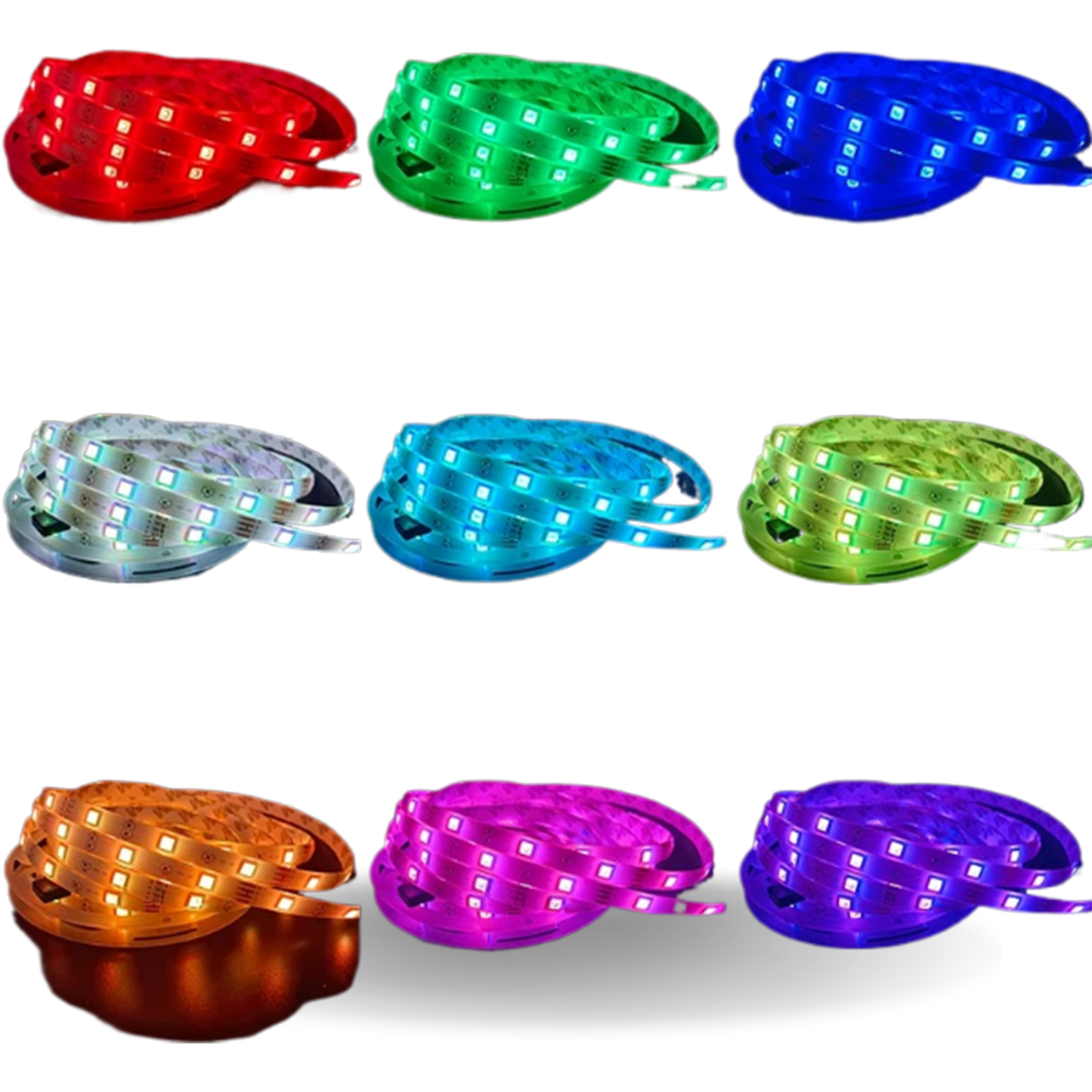 5 to 30M Length Waterproof LED Strip Lights with Bluetooth Control