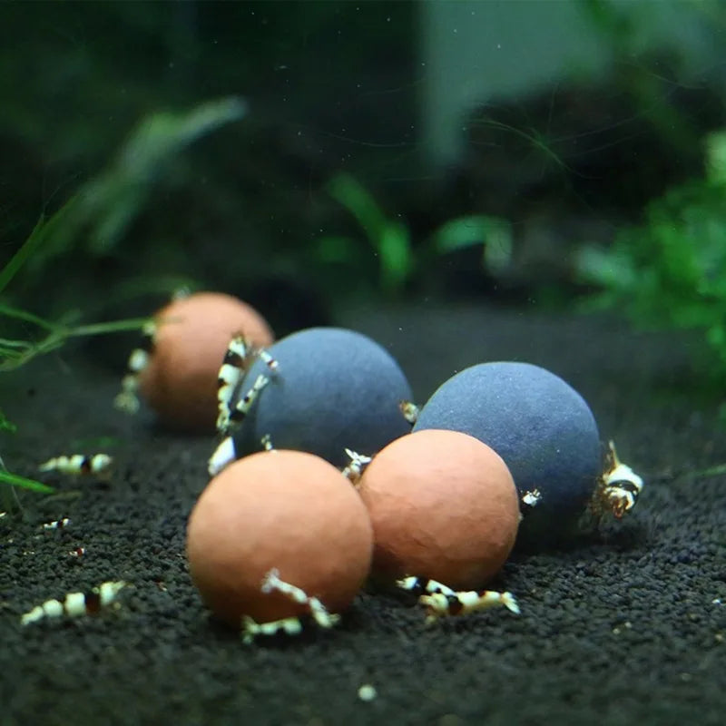 Mineral Ball Crystal Red Bee Tourmaline Balls for Shrimp Tanks Long-Lasting Water Purification