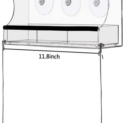 Window Hanging Acrylic Bird Feeder  Clear and Durable Feeder for Indoor and Outdoor Use