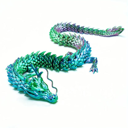 3D Printed Laser Holographic Chinese Dragon Unique Aquarium Decoration and Collectible