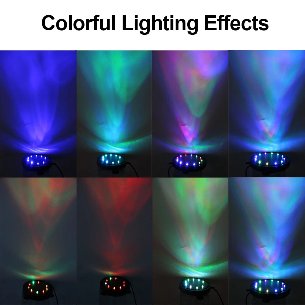 Colorful LED Oxygen Bubble Aquarium Light EU Plug Fish Tank Landscaping Decoration (10.5cm/12.5cm)