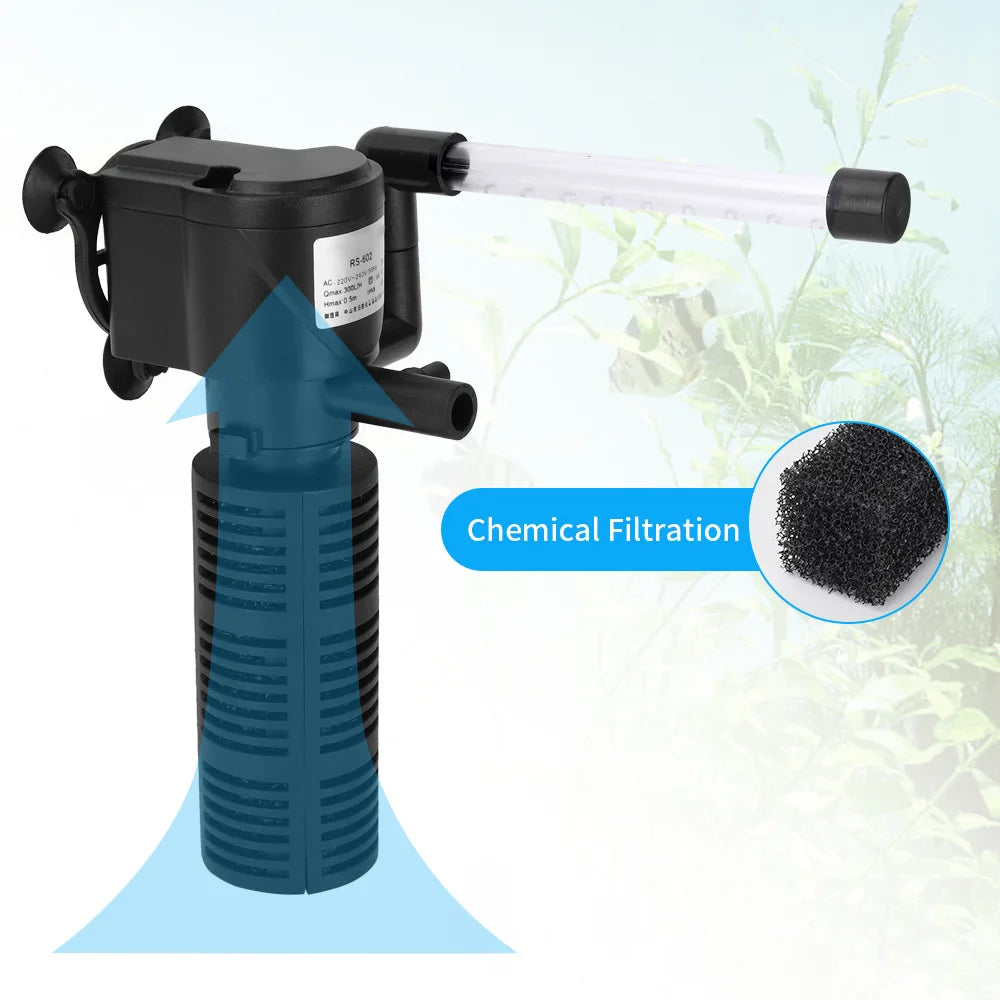 Multifunctional Aquarium Oxygenation, Filtration, and Circulation Pump 220V Electric Fish Tank Filter System