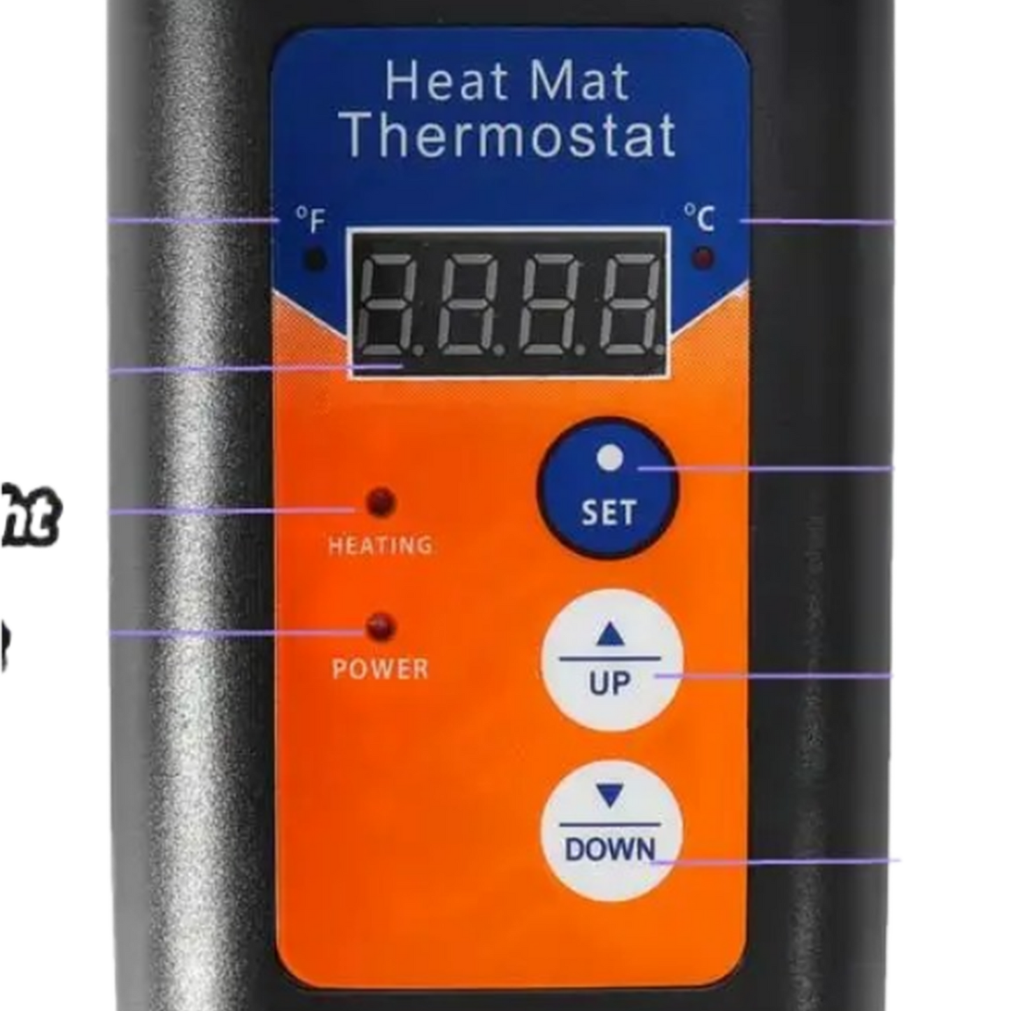 1000W Reptile Thermostat Temperature Controller for Terrariums and Reptile Enclosures