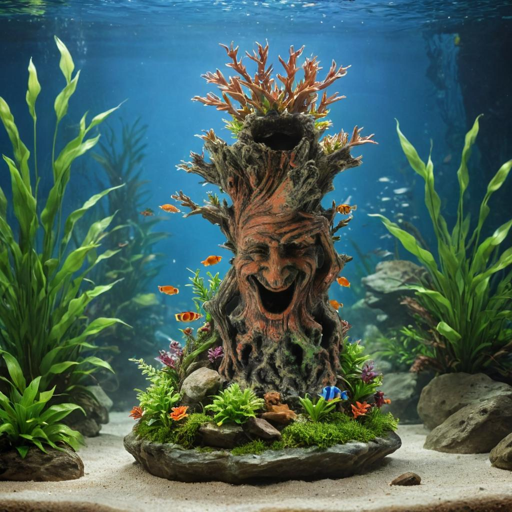 Fish Tank Decoration Landscaping Wood Man Tree Root Ornament Handcrafted Resin Aquarium Decor