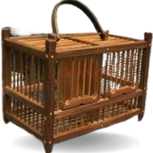 Bamboo Birdhouse Cage  Decorative Display Box for Small Birds