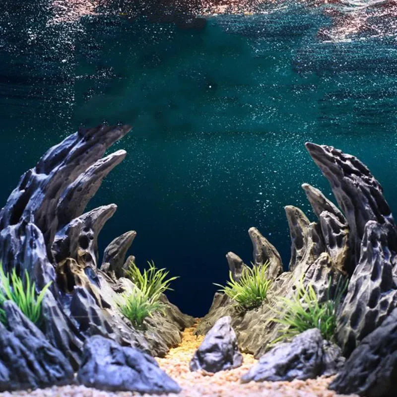 Resin Aquarium Decoration Simulated Canyon Ornament for Spectacular Fish Tank Landscapes