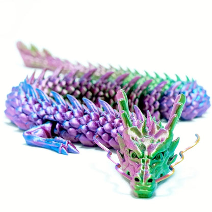 3D Printed Laser Holographic Chinese Dragon Unique Aquarium Decoration and Collectible