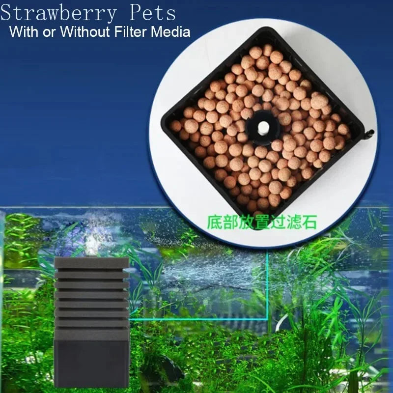 Quiet Biochemical Aquarium Sponge Filter for Fish Tanks Effective Biological Filtration