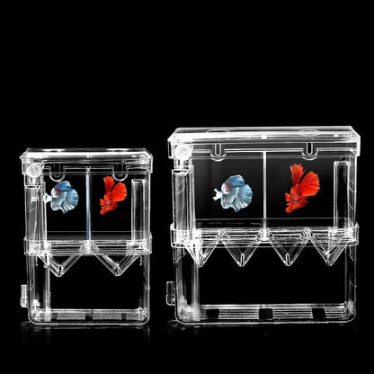 Acrylic Double Deck Aquarium Fish Breeding Isolation Box