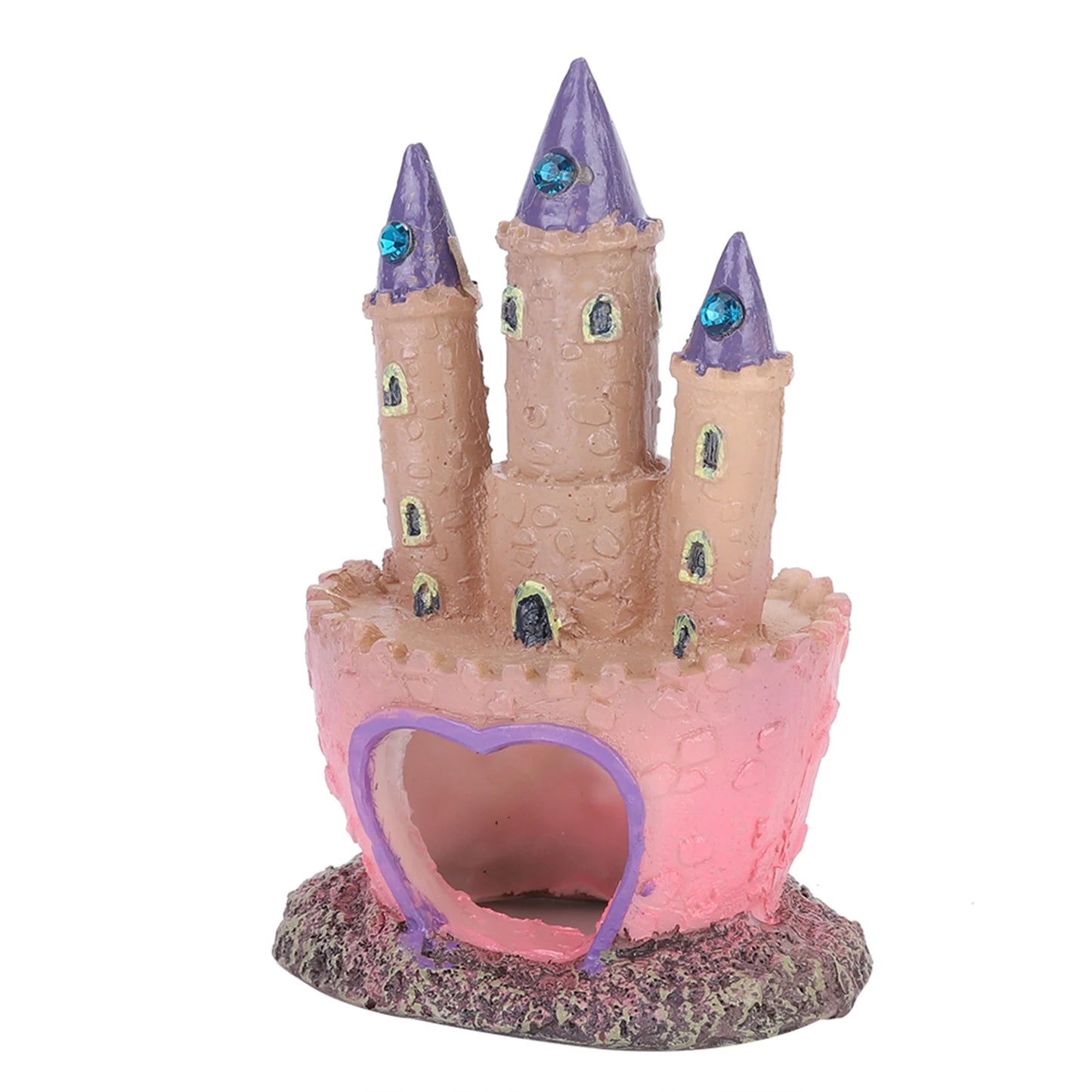 Cartoon Castle Resin Aquarium Decoration Fun Fish Tank Landscape Ornament