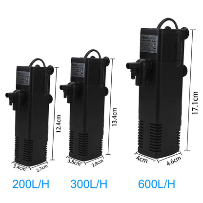 Low Level Submersible Water Filter Pump Aquarium Fish Tank Oxygen Enhancer with EU Plug