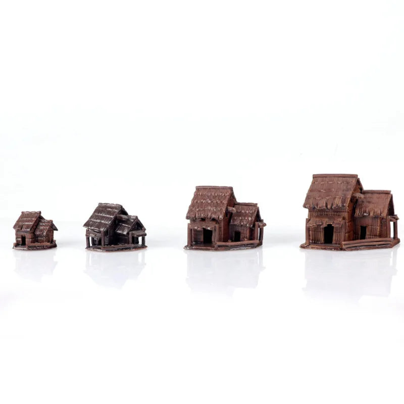 Retro Mini House Bungalow Resin Ornaments  Perfect for Aquariums, Bonsai, and Landscaping