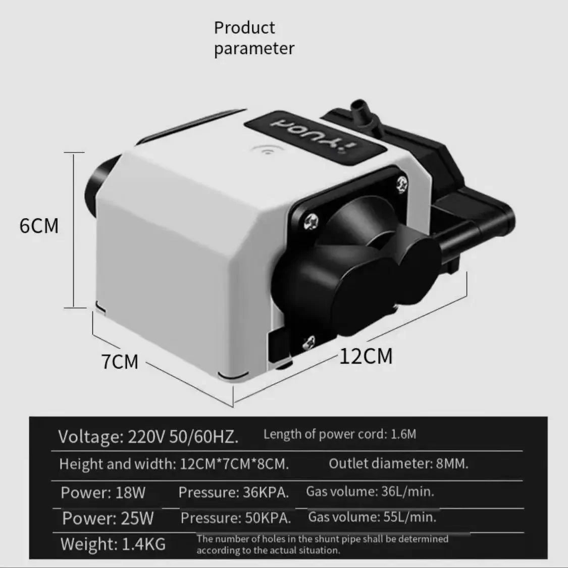 High Power Ultra Quiet Aquarium Air Pump  25W Deep Water Oxygen Compressor for Fish Tanks