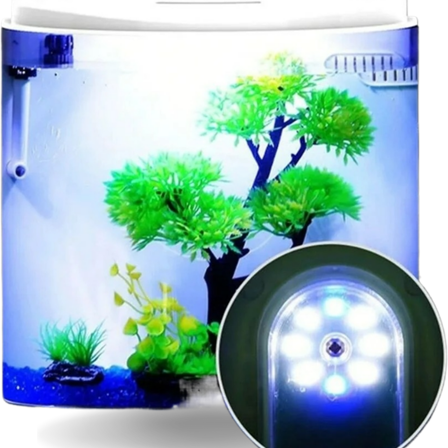 5L Self Cleaning Aquarium Set with Built-In Filter Fish Tank for Desktop