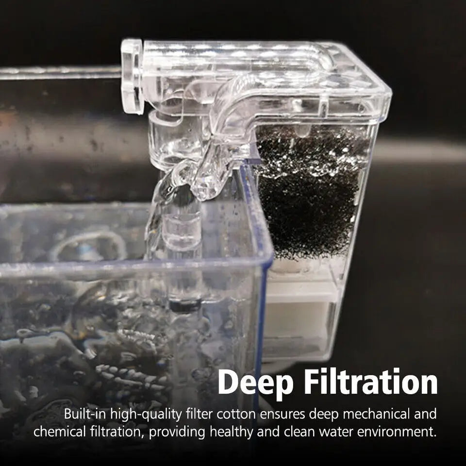 USB-Powered Mini Aquarium Waterfall Filter Quiet, Compact, and Adjustable Oxygen Pump