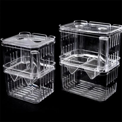 Acrylic Double Deck Aquarium Fish Breeding Isolation Box