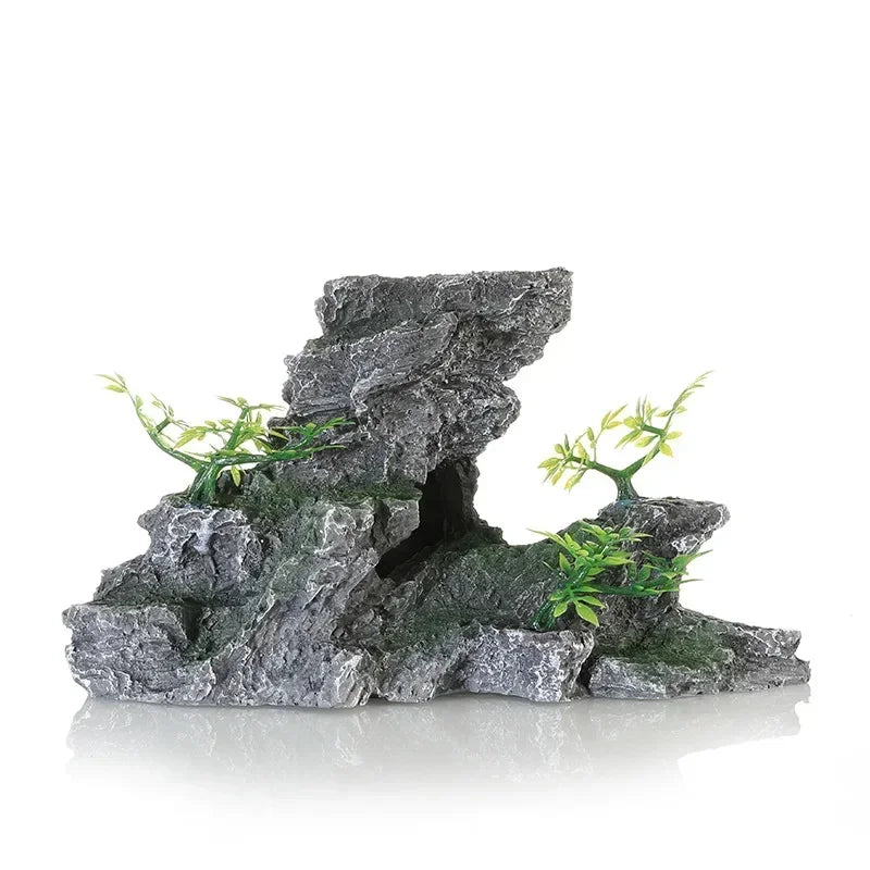 Resin Aquarium Landscape Rockery Decoration Natural Fish Tank Landscaping Ornament Aquariums Accessories