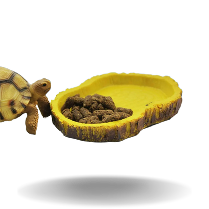 Pet Reptile Resin Feeding Dish Bowl Container for Turtles, Lizards, and Geckos