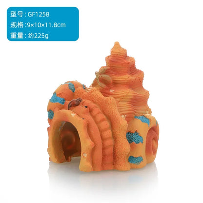 Golden Mountain Pottery Aquarium Ornament Fish and Shrimp Shelter