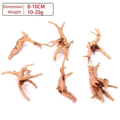 Natural Wooden Tree Driftwood Branch for Aquarium Rustic Fish Tank Ornament Decorations Fish Landscaping Tree Roots Supplies