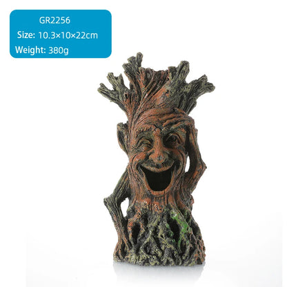 Fish Tank Decoration Landscaping Wood Man Tree Root Ornament Handcrafted Resin Aquarium Decor