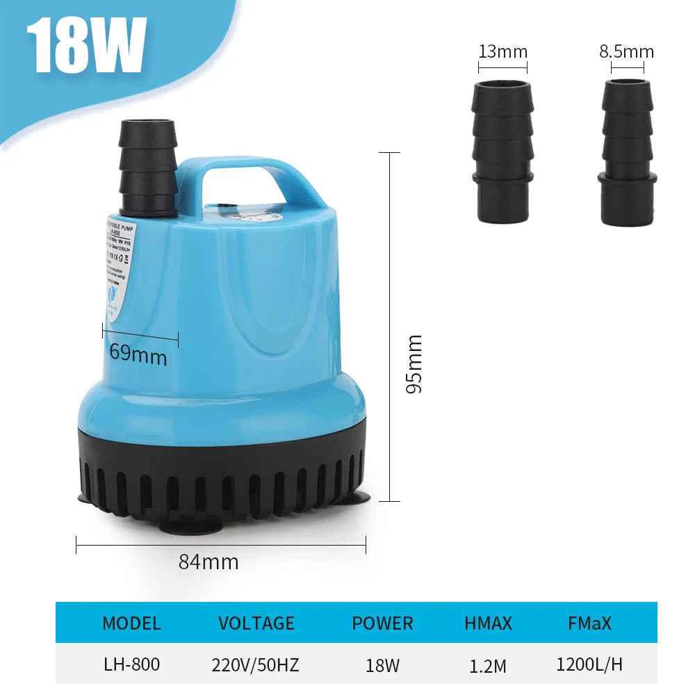 High-Capacity Submersible Water Pump for Aquariums and Fish Tanks