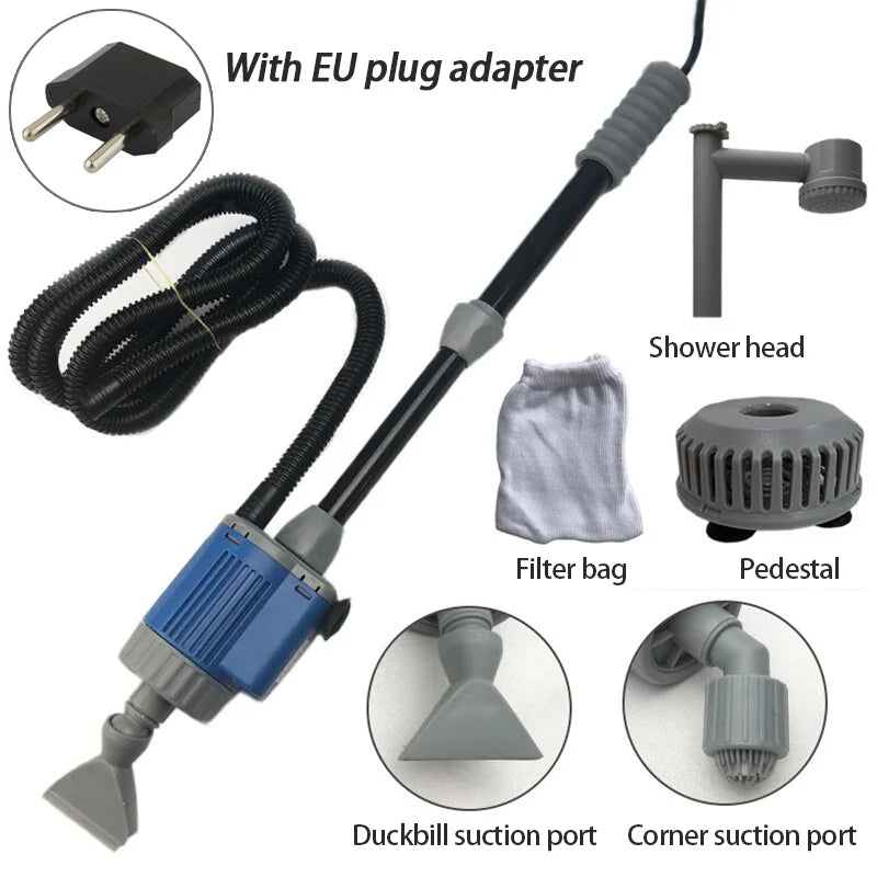 All in One Automatic Aquarium Fish Tank Siphon Pump, Gravel Cleaner, and Vacuum for Effortless Cleaning and Maintenance