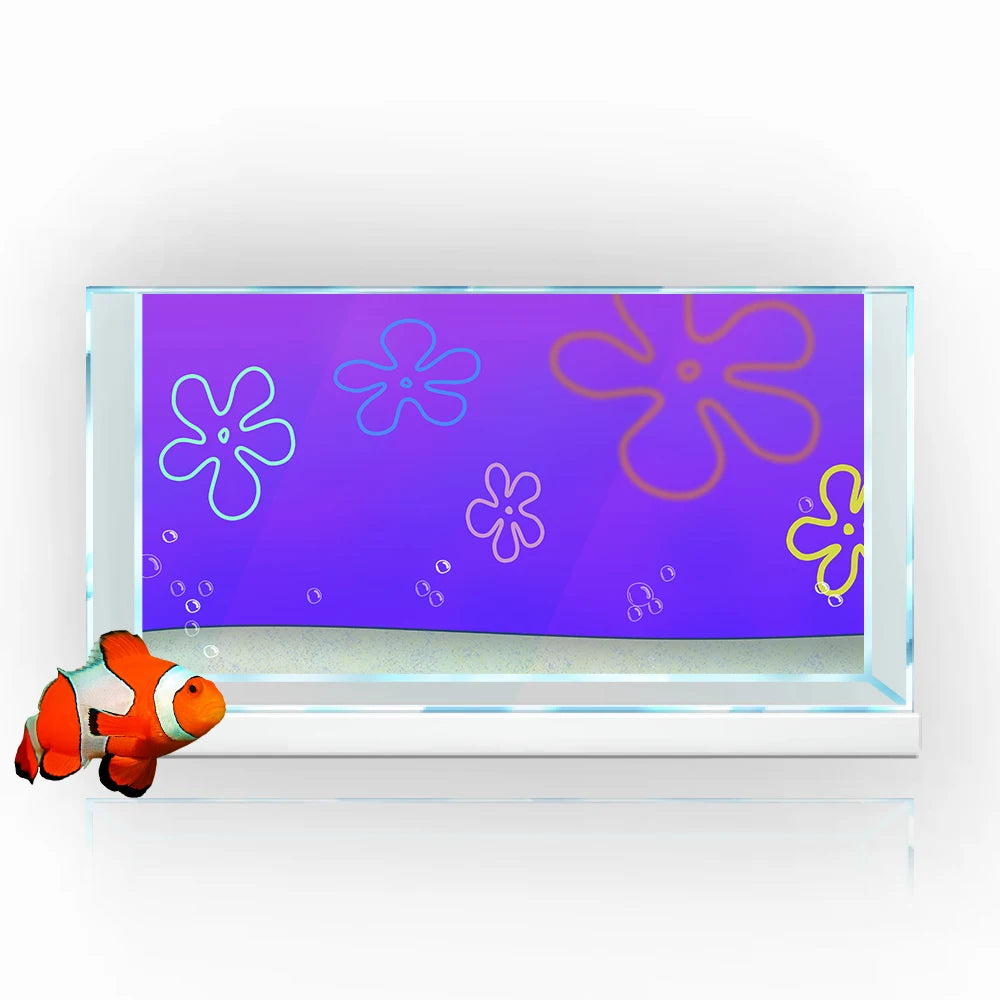 Cartoon Bob Underwater Aquarium Background Sticker HD PVC Fish Tank Backdrop