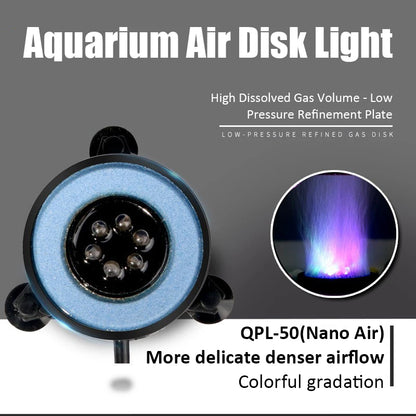 Colorful LED Bubble Lights Submersible Aquarium Air Stone for Aquascaping