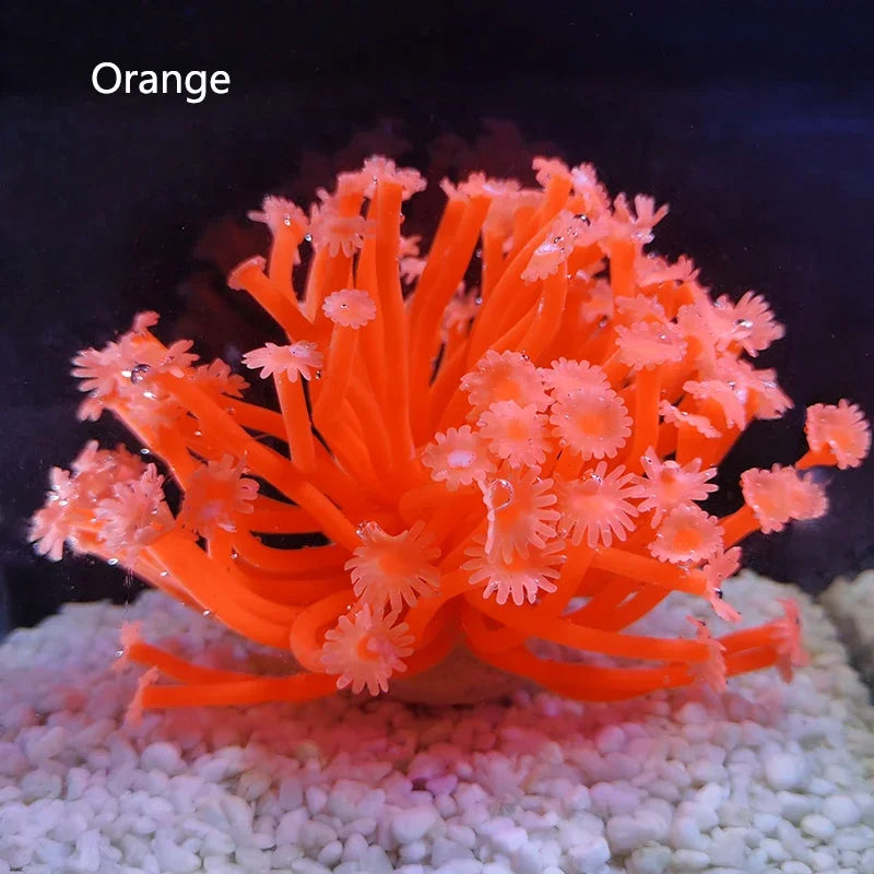 Artificial Coral Aquarium Fish Tank Decoration Soft Simulation Water Grass Ornament for Freshwater and Saltwater Tanks